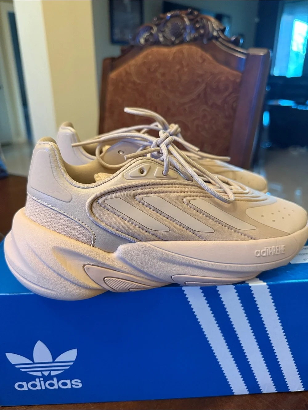 adidas Kids Neutral Beige Lace-Up Sneakers